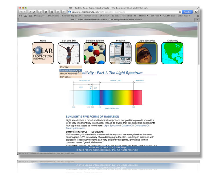 Solar Protection Formula Website